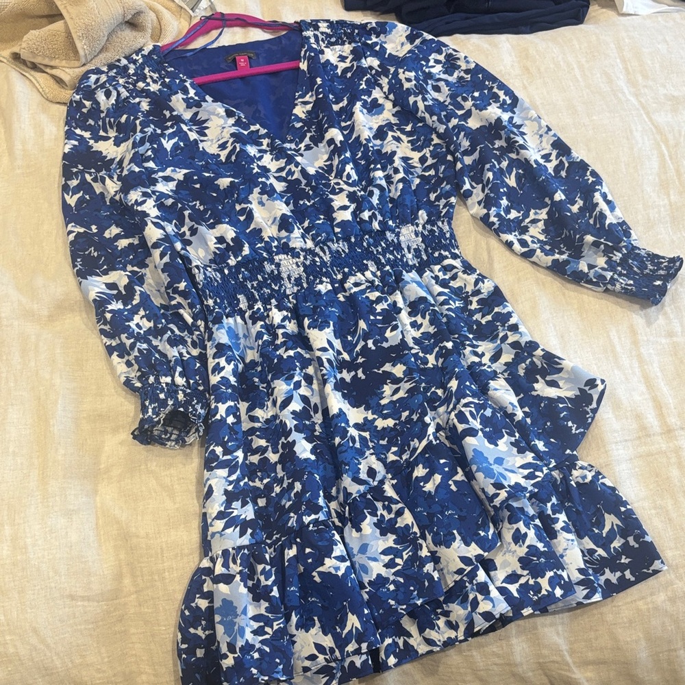 Vince Camuto Blue Floral Dress